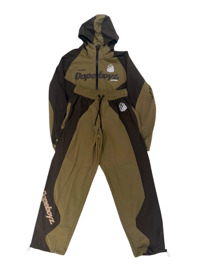 DOPE BOYZ - Brown Windbreaker Set